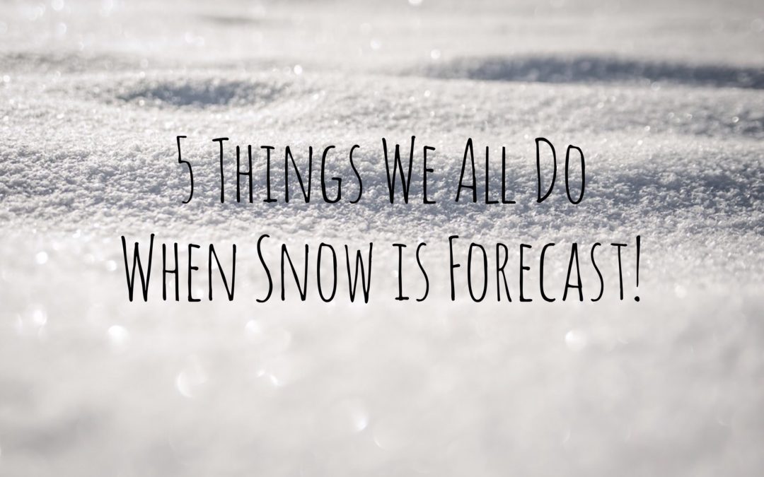 5 Things we all do when snow is forecast!