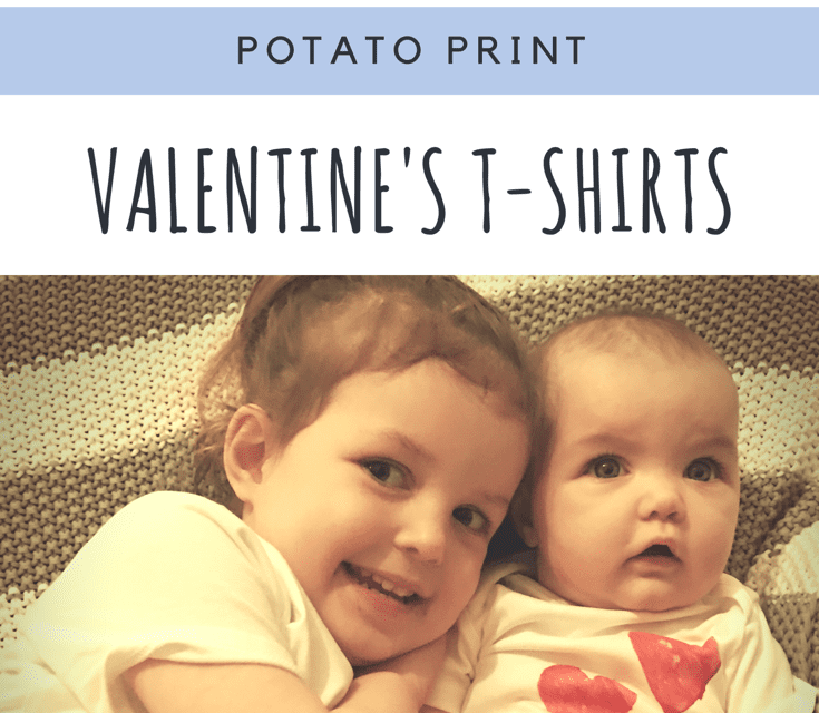 Valentine’s Craft – Potato Print Heart T-Shirts