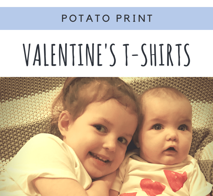 Valentine’s Craft – Potato Print Heart T-Shirts