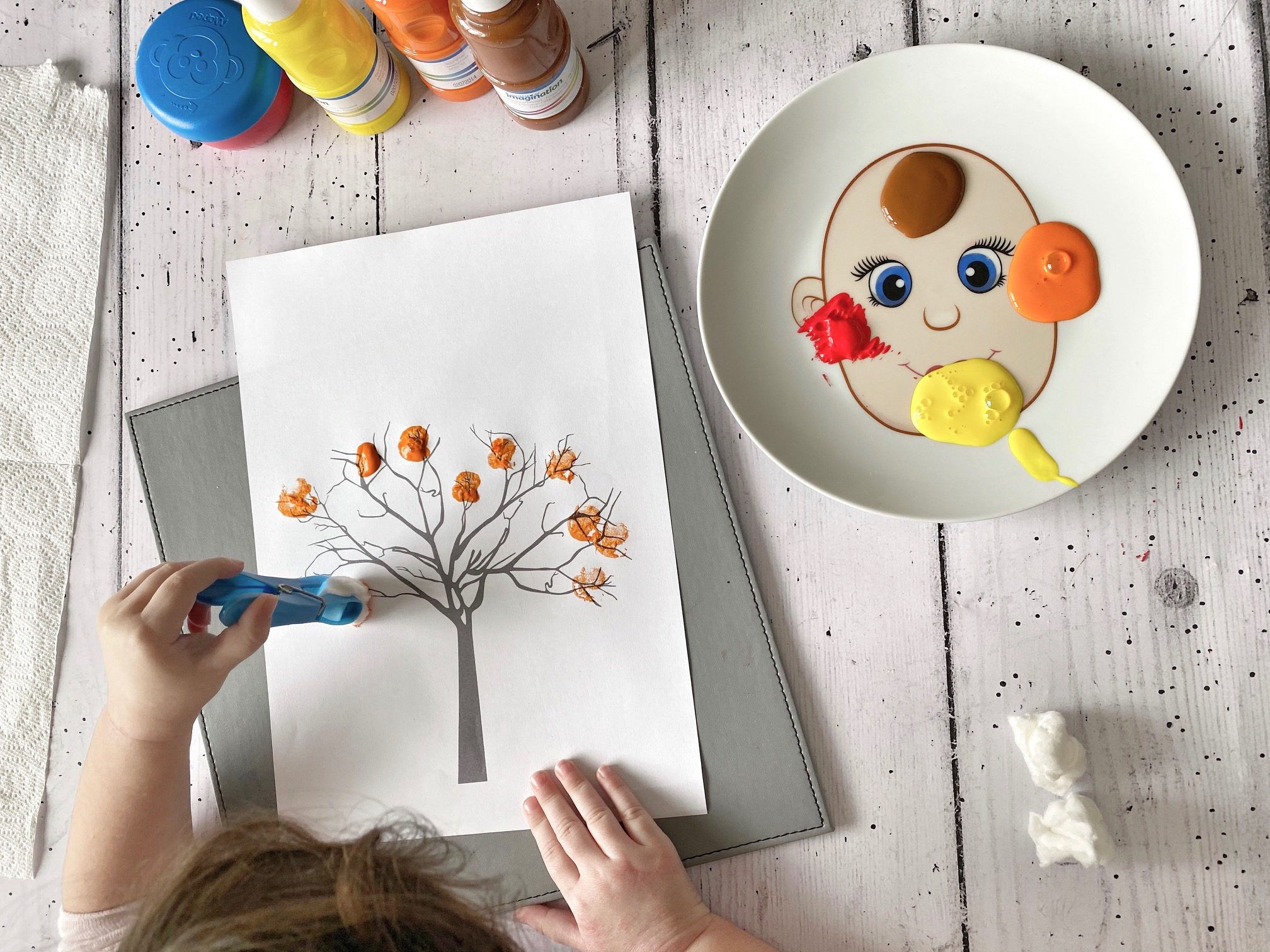 Oatmeal Tree Craft Autumn Tree Crafts (FREE PRINTABLE DOWNLOAD) - Real Mum Reviews