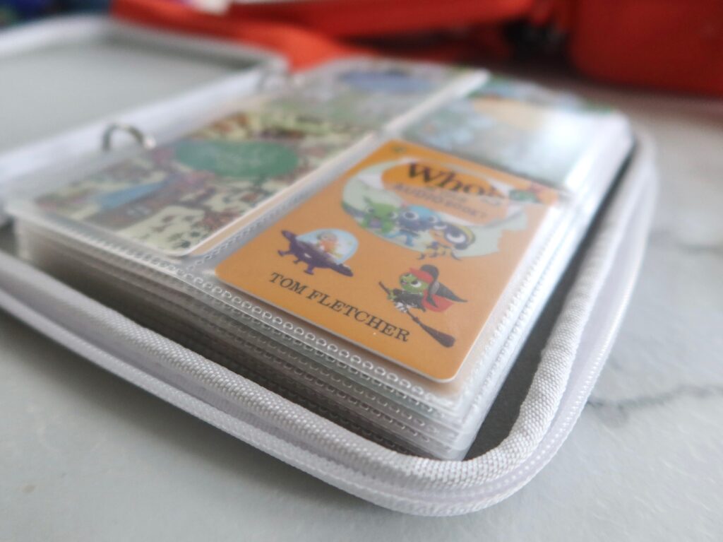 Yoto card collection in yoto card case
